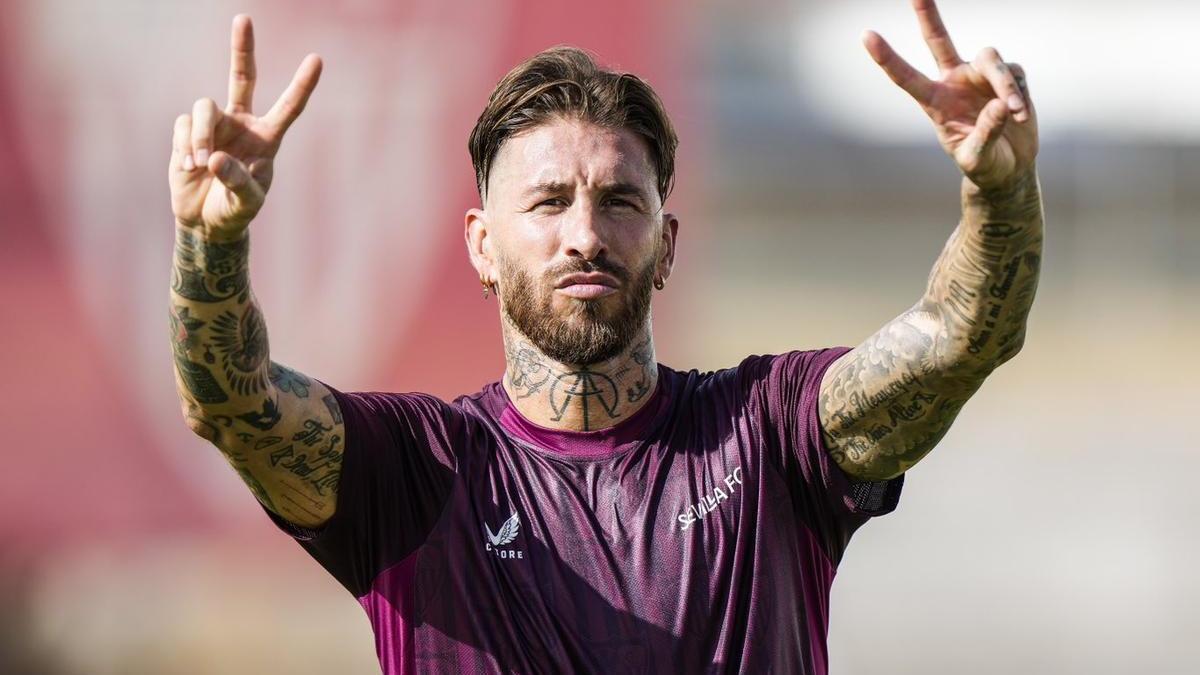 Sergio Ramos ya entrena con el Sevilla.