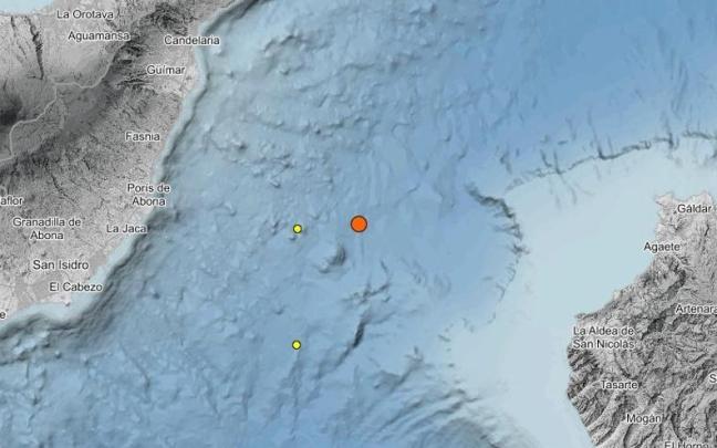 Terremoto localizado en el Volcán de Enmedio.