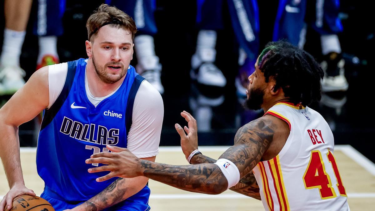 Luka Doncic en el partido ante Atlanta.