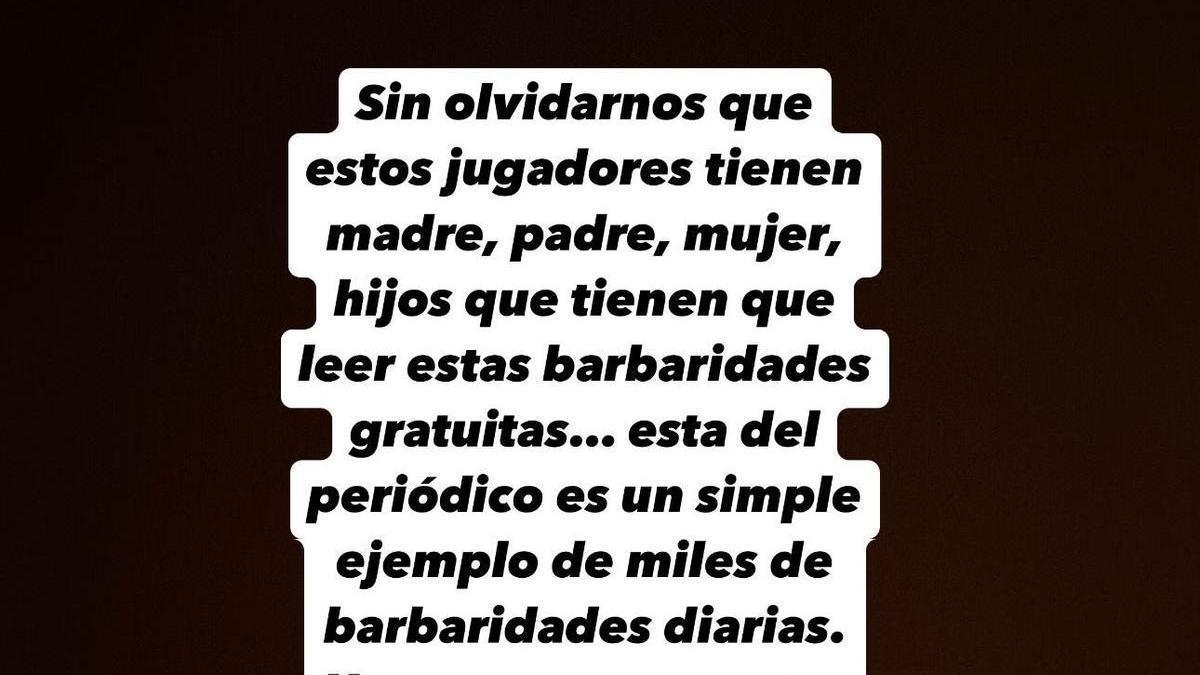 Respuesta de Alice Campello en Instagram a las críticas sobre Álvaro Morata