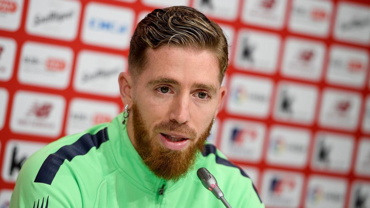 Iker Muniain, en su comparecencia ante la prensa