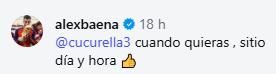 "Baena. Es amigo mío, pero saca lo peor de mí. Le reviento", afirmó Cucurella.