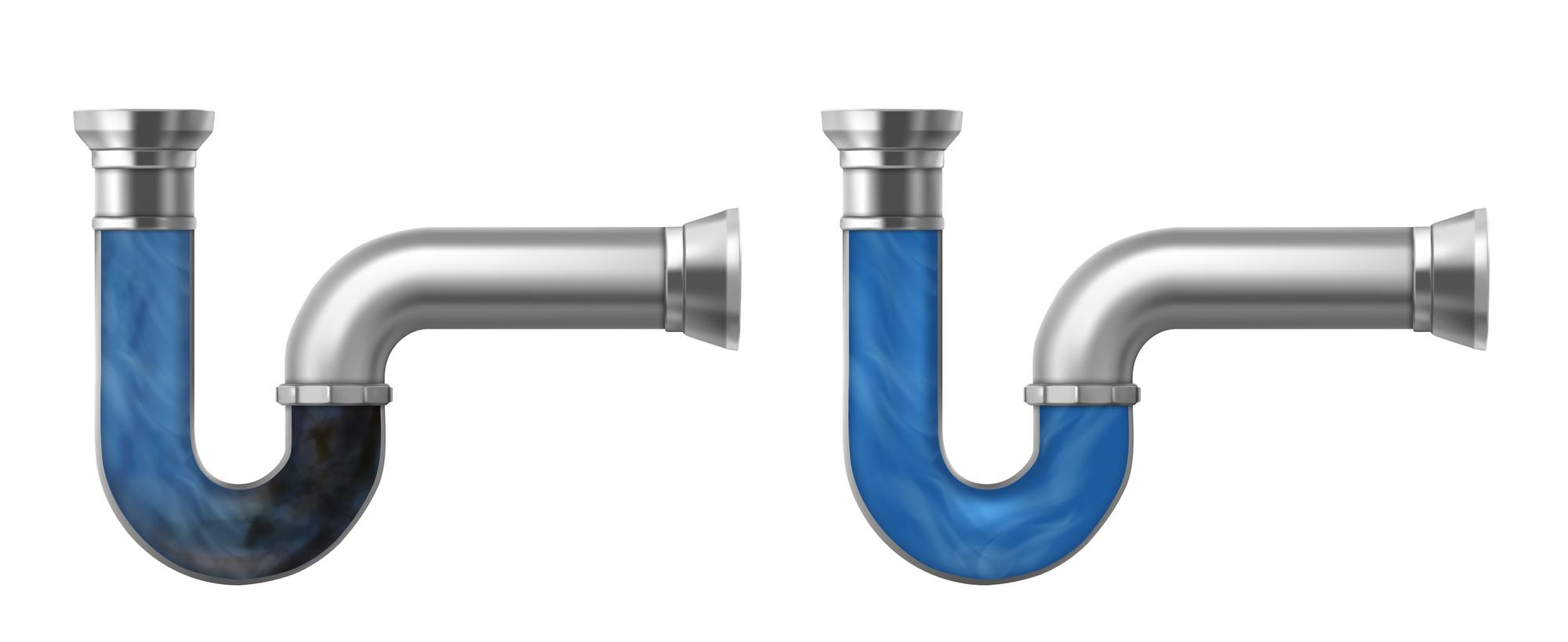 Esquema del funcionamiento de un sifón