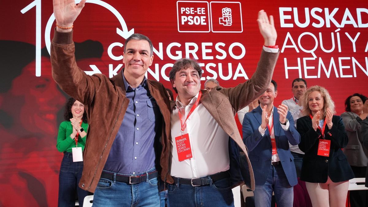 Pedro Sánchez asiste al 10º Congreso del PSE-EE en Donostia.