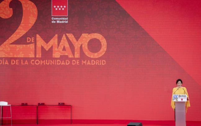 La presidenta de la Comunidad de Madrid, Isabel Díaz Ayuso, ha vuelto a convertir la conmemoración del 2 de mayo en un mitin político / E.P. La presidenta de la Comunidad de Madrid, Isabel Díaz Ayuso, ha vuelto a convertir la conmemoración del 2 de mayo en un mitin político