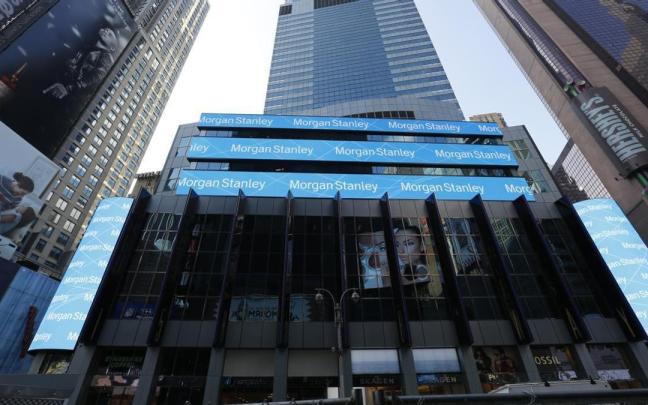 Logo de Morgan Stanley en Nueva York.