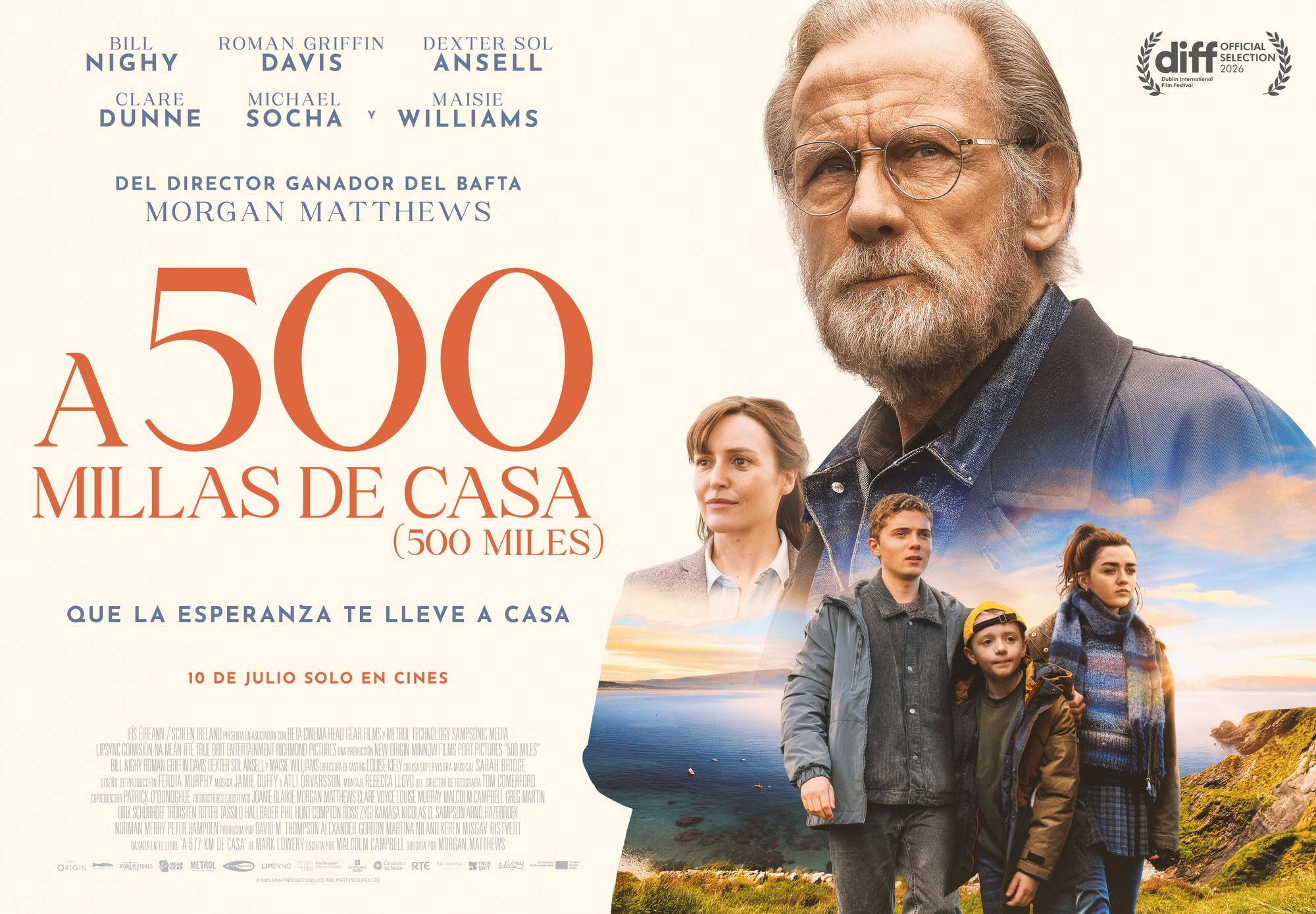 Cartel de 'A 500 Millas Casa'.
