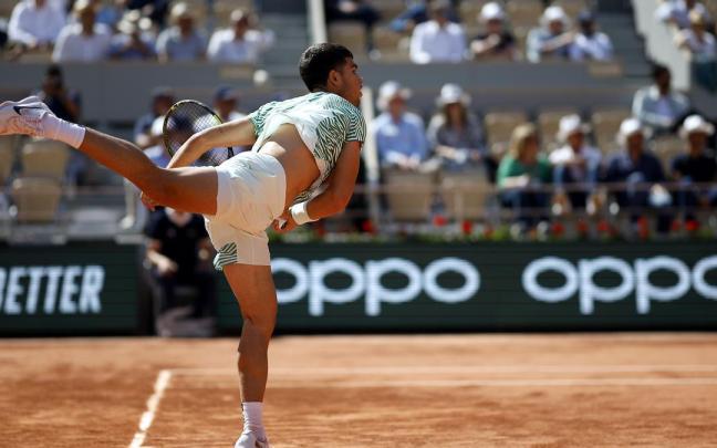 Alcaraz durante el partido ante Daniel.