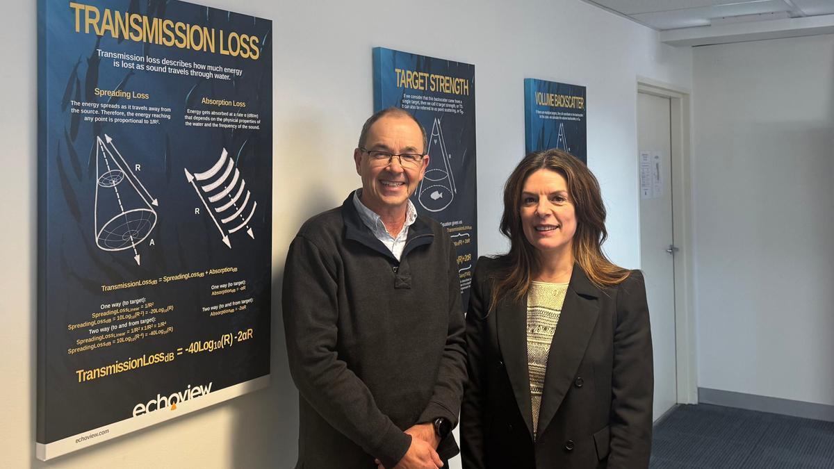 Brett Merritt, consejero delegado de Echoview, e Ibone Rodríguez de Pablo, consejera delegada y accionista de Zunibal