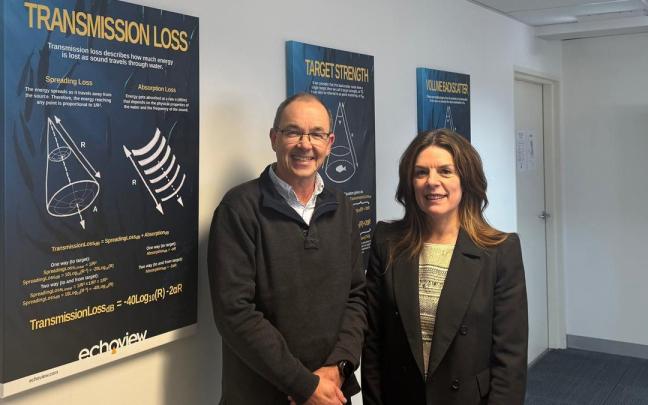 Brett Merritt, consejero delegado de Echoview, e Ibone Rodríguez de Pablo, consejera delegada y accionista de Zunibal