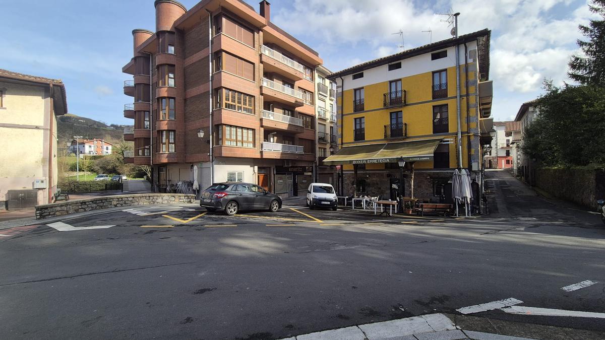 Vista de la zona de Urrestilla en la que el Ayuntamiento de Azpeitia va a acometer unas obras de reurbanización