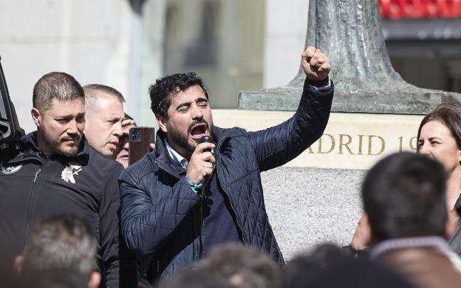 'Alvise' Pérez, en una movilización en Madrid.