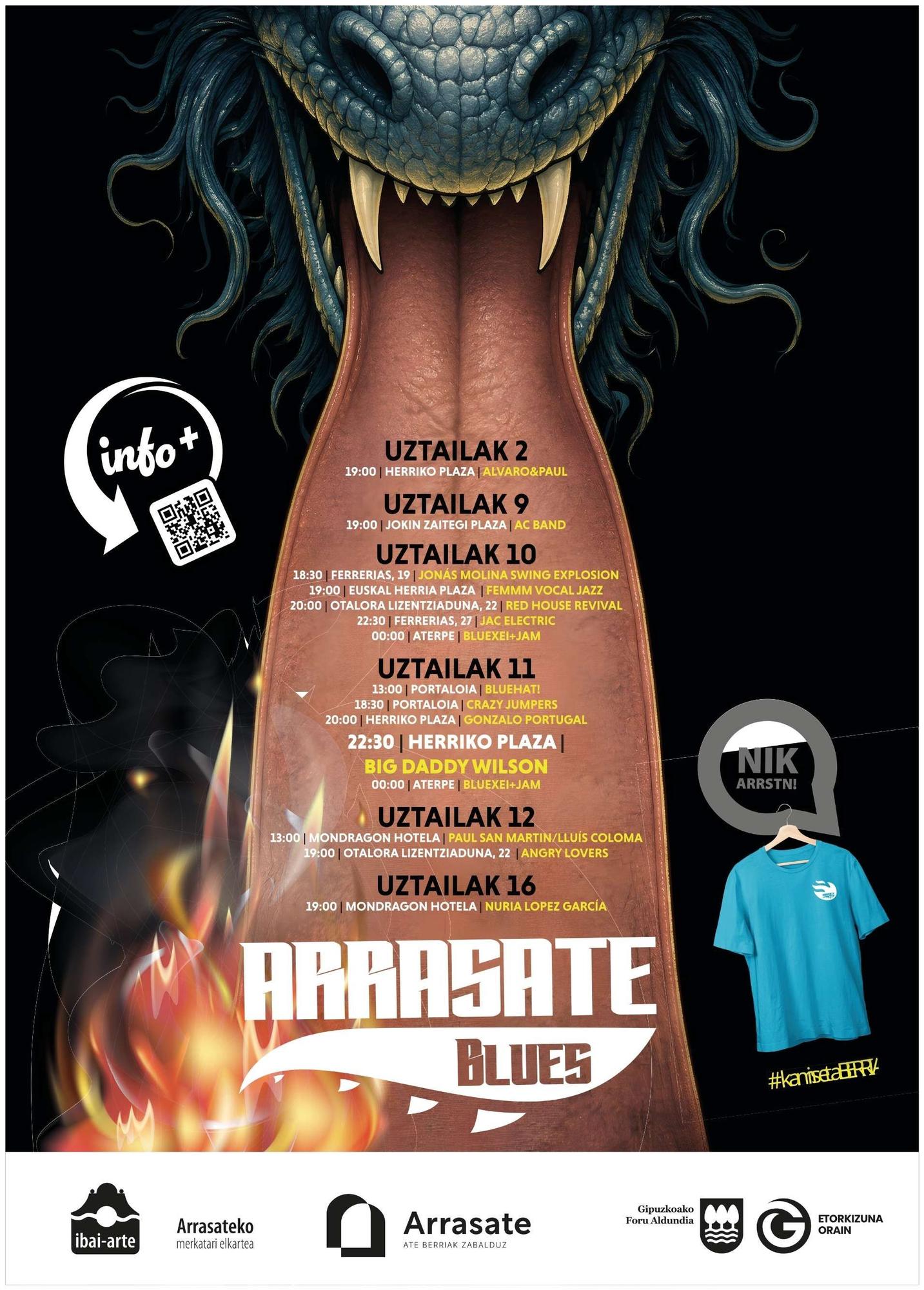 Cartel del festival Arrasate Blues.