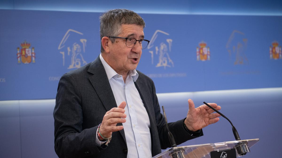 El portavoz del PSOE en el Congreso, Patxi López.
