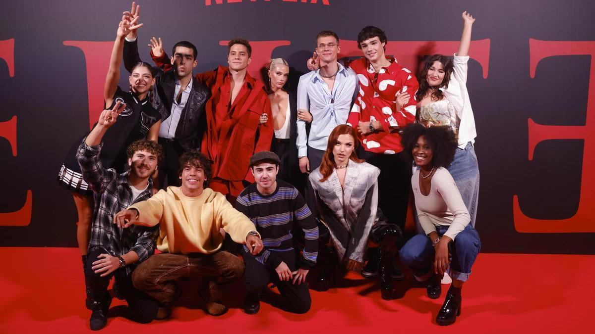 El elenco de 'Élite' en la presentación de la séptima temporada de la serie.