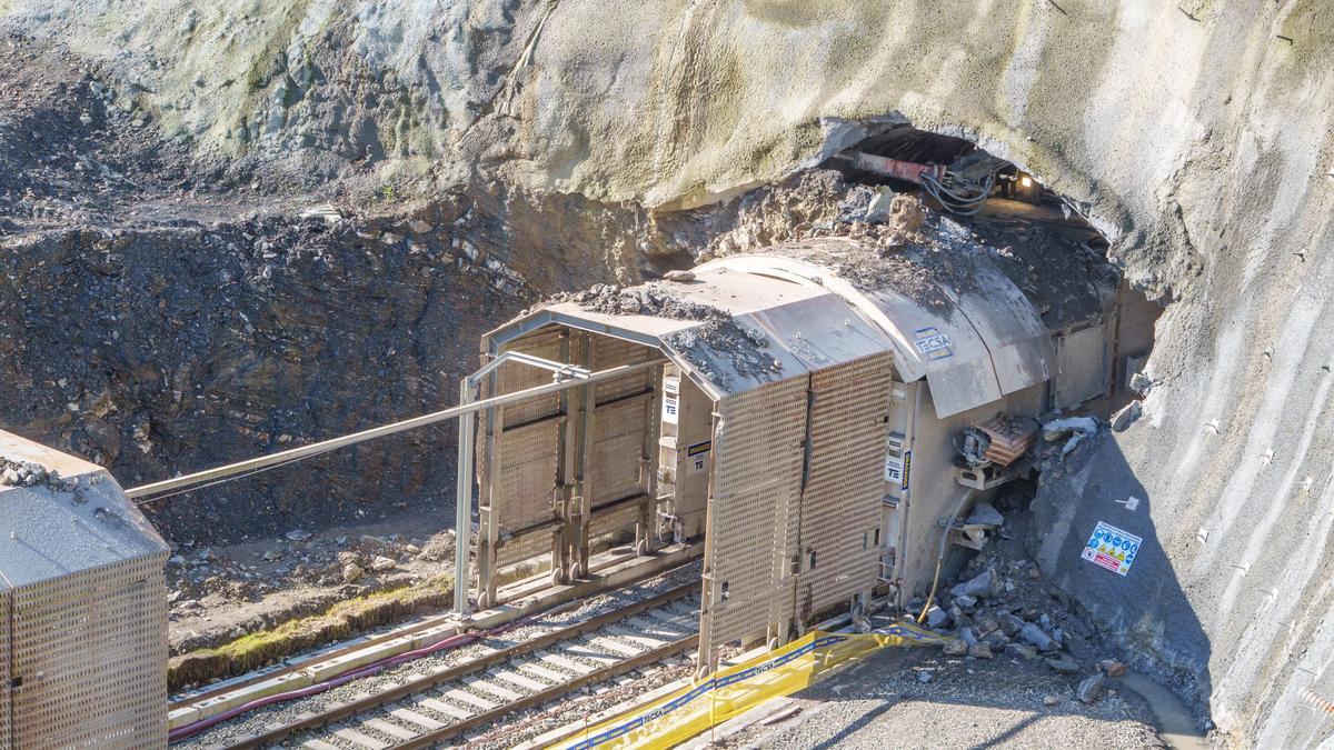 Obras en el túnel de Gaintxurizketa