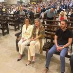 Etxanobe, Otaduy y Arruabarrena, en la misa mayor del año pasado