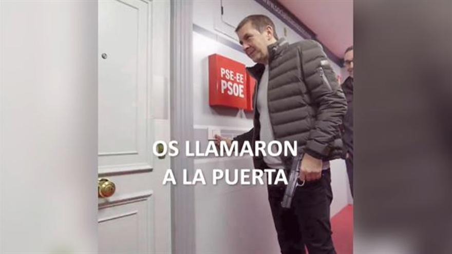 Imagen de Otegi con una pistola en el vídeo de UPN.