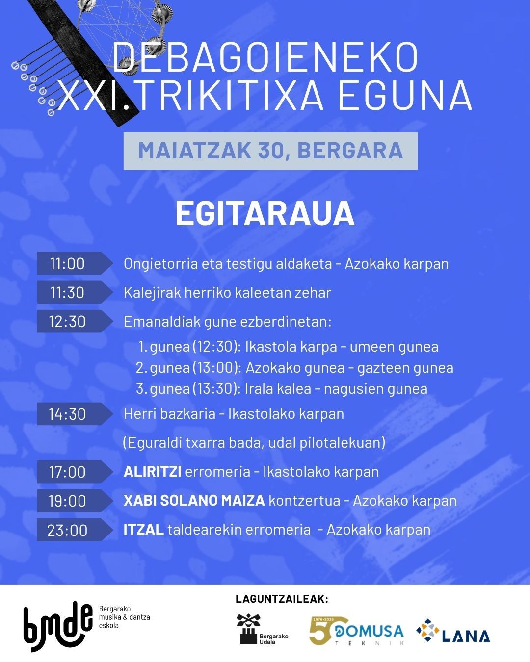 Programa completo de Debagoieneko Trikitixa Eguna.