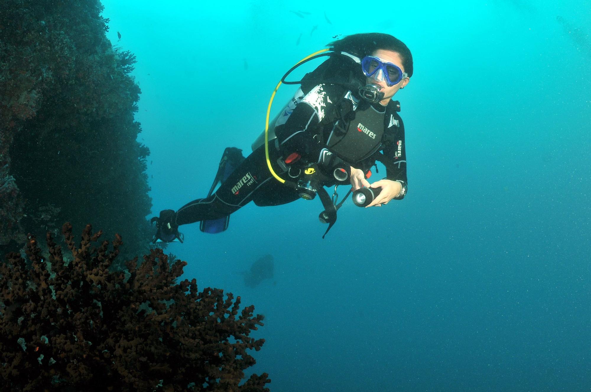 El bautizo de buceo se realiza bajo la supervisión directa de un profesional.