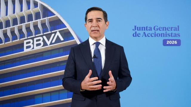El presidente de BBVA, Carlos Torres Vila, durante la Junta General de Accionistas.