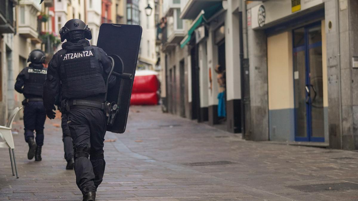 La Unidad de Intervención de la Ertzaintza.