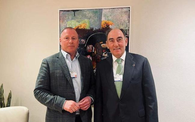 Sánchez Galán, junto al CEO de Norges Bank, Nicolai Tangen.
