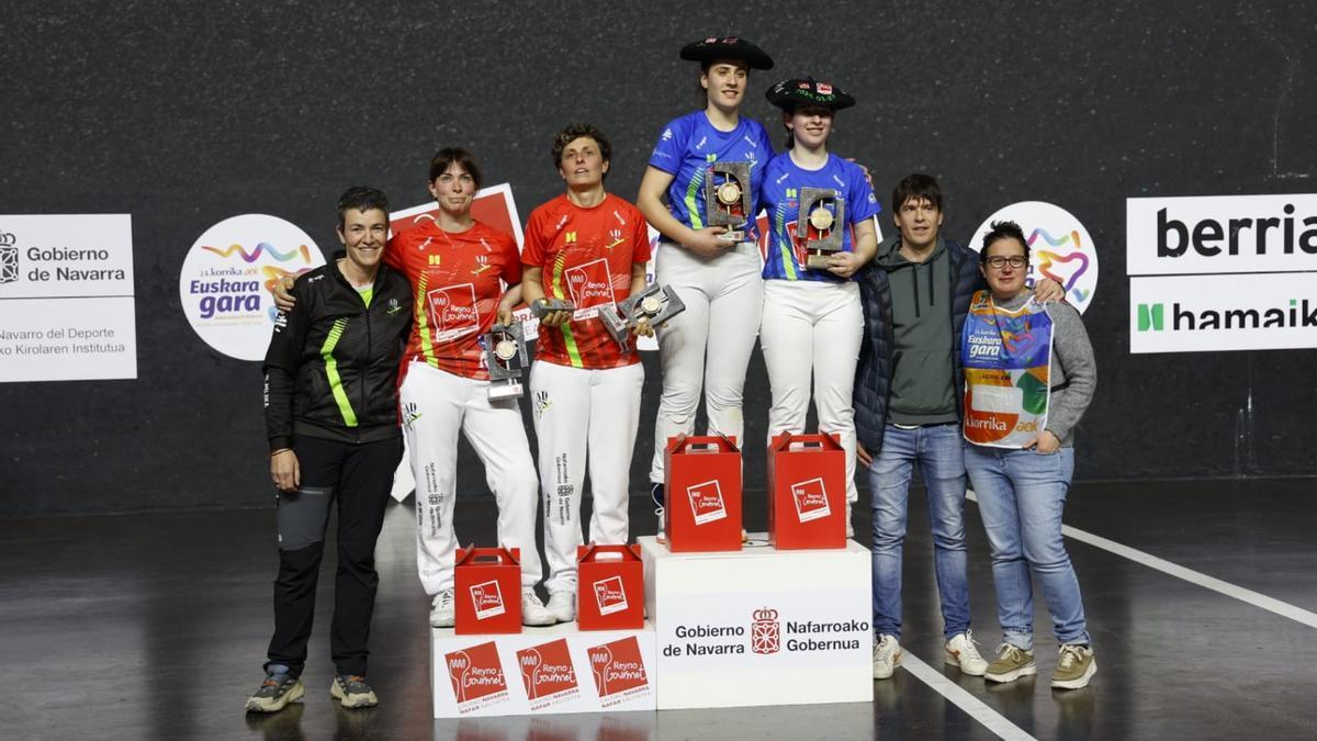 Oskoz y Arratia, campeonas del Parejas de Ados contra Orbegozo-Iturriaga.