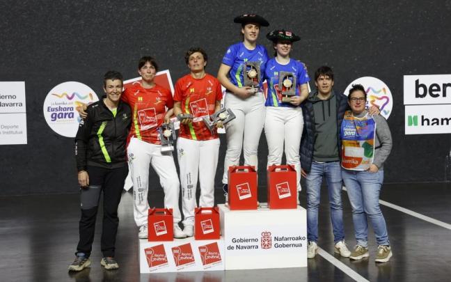 Oskoz y Arratia, campeonas del Parejas de Ados contra Orbegozo-Iturriaga.