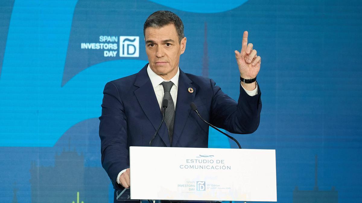 El presidente del Gobierno, Pedro Sánchez, clausura la XV edición del foro financiero internacional 'Spain Investors Day'