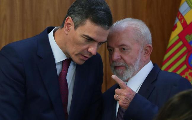 Sánchez comparece junto a Luiz Inácio Lula da Silva desde Brasilia.