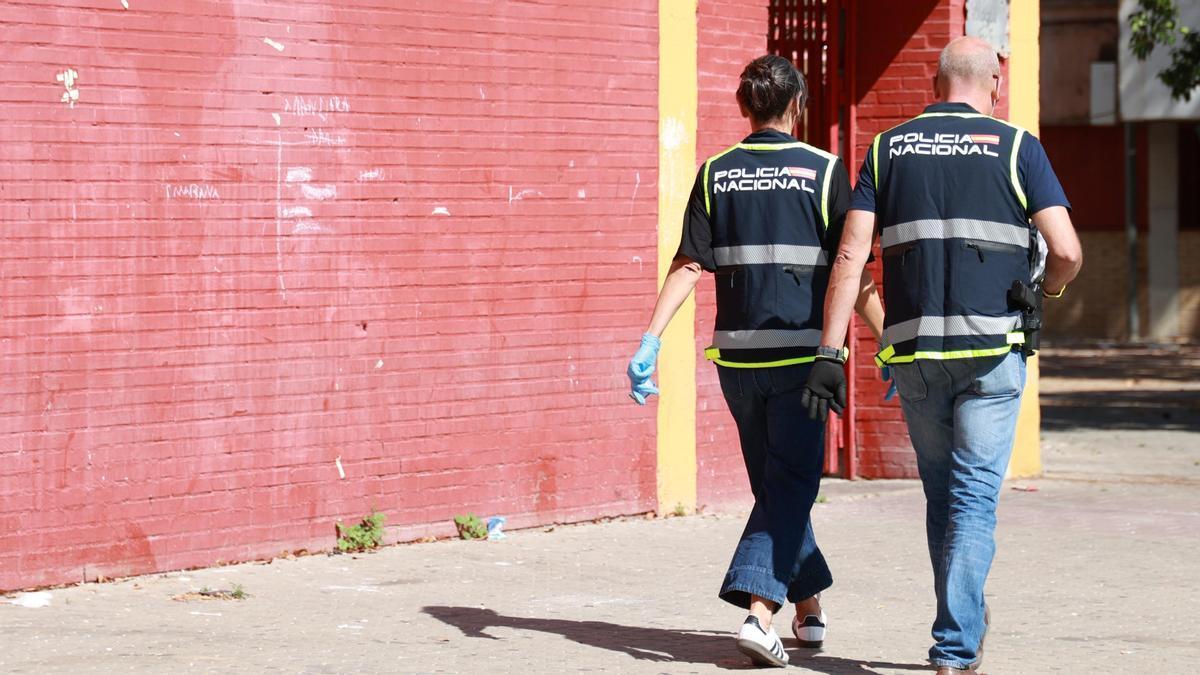 Dos agentes de la Policía Nacional.