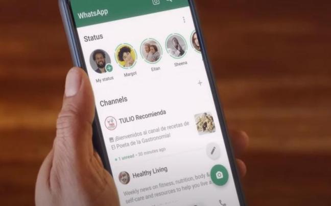 Captura de pantalla de la interfaz de WhatsApp.
