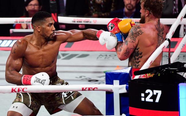 Anthony Joshua, durante un combate.