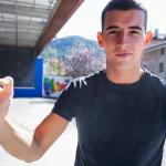 Xabier Rekalde posa en Dima.