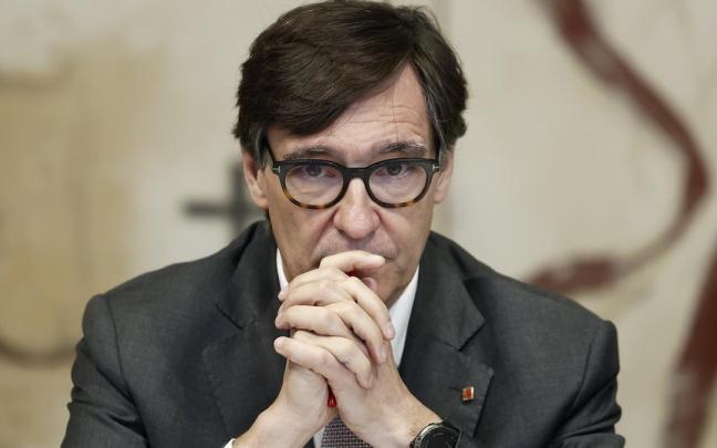 El president de la Generalitat, Salvador Illa, durante la reunión semanal del Govern.