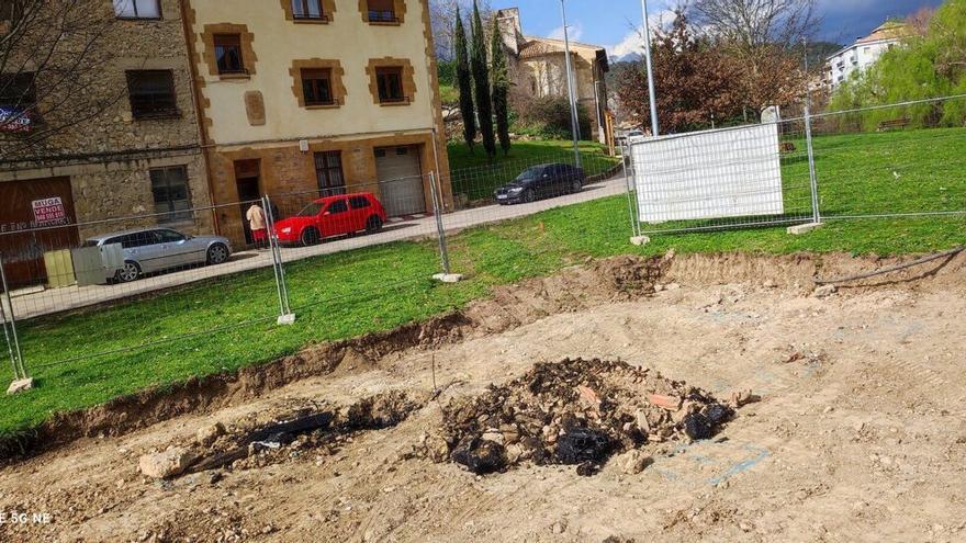 Gasoil hallado en la campa del Santo Sepulcro de Estella