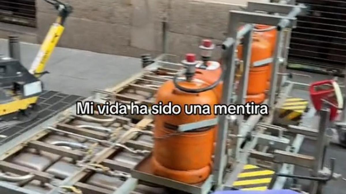 Una captura del vídeo de los trabajos en la calle.