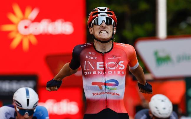 Ben Turner celebra su mejor victoria.