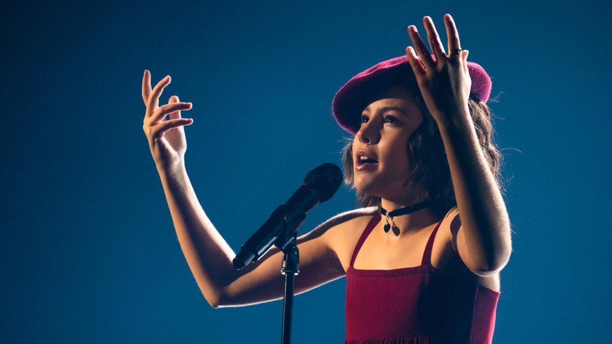 Lou Deleuze, la representante francesa durante su actuación.