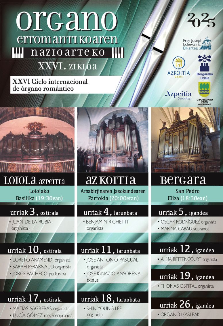 Cartel que anuncia el XXVI Ciclo Internacional de Órgano Romántico.