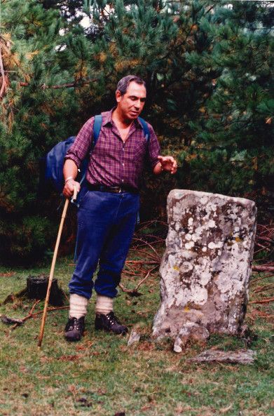 Gandiaga en una de sus inmersiones en la naturaleza del entorno de Arantzazu.