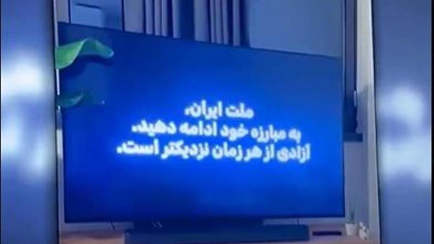 Captura de pantalla de un vídeo difundido en redes sociales del momento del hackeo