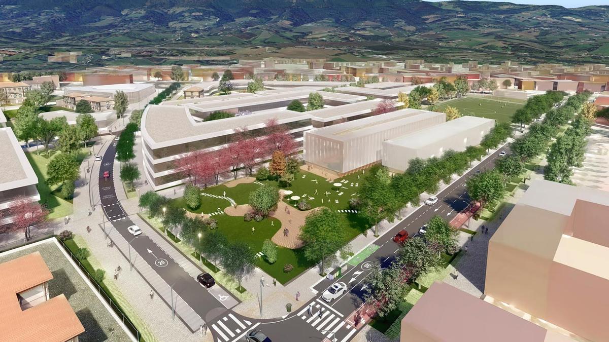 Recreación de cómo será el futuro ámbito San Miguel-Anaka de Irun.