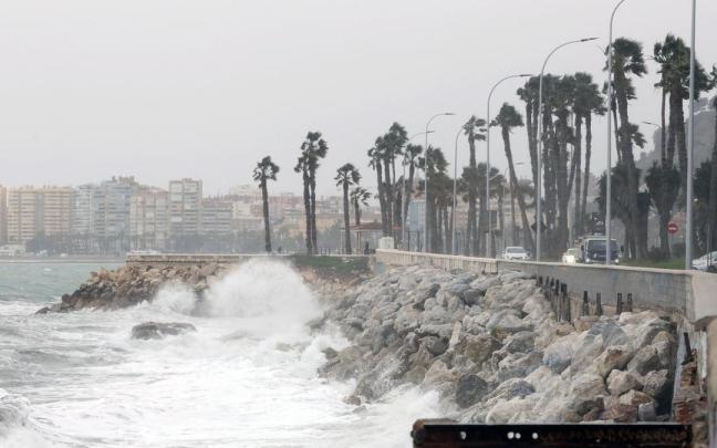 Imágenes del paso de la borrasca Joseph por Málaga.
