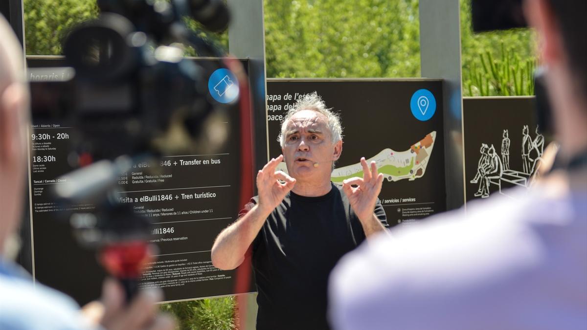 Ferran Adrià durante la presentación del museo ‘elBulli1846’, el museo del antiguo restaurante El Bulli, 15 de junio de 2023.