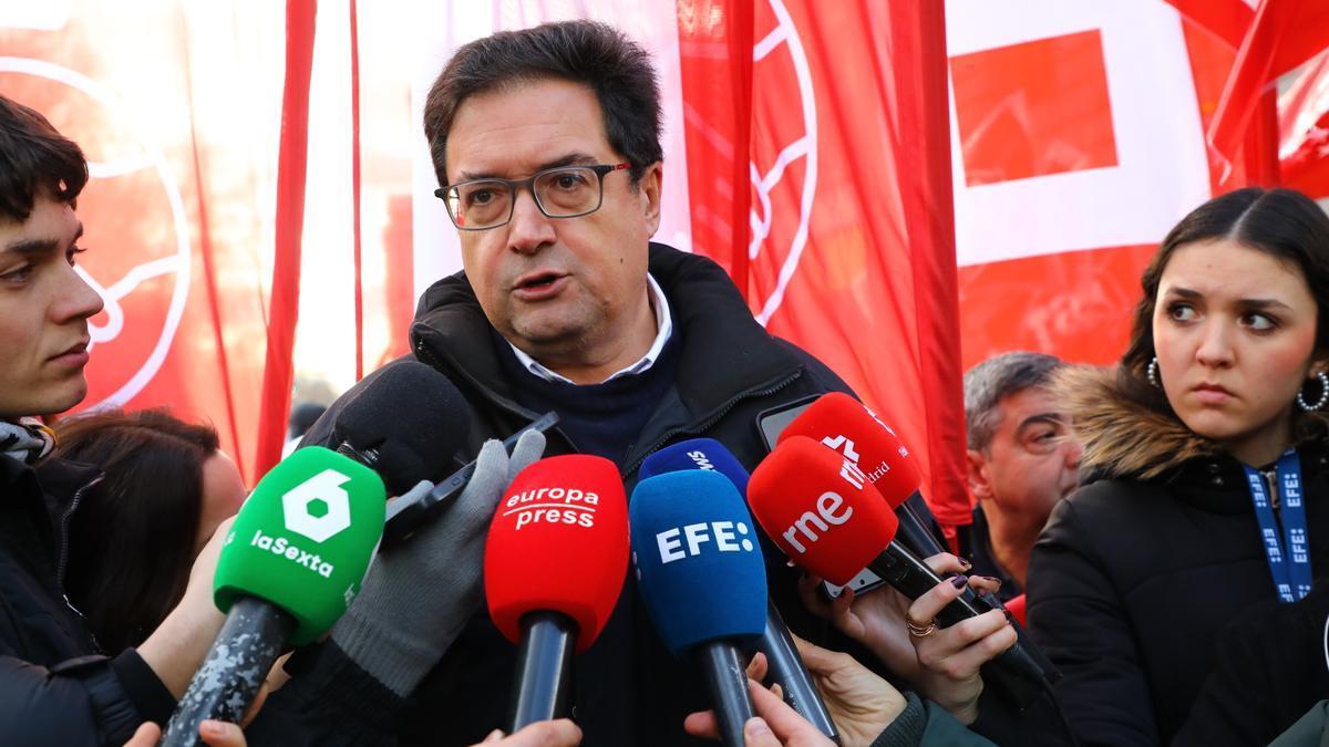 El secretario general del PSOE de Madrid y ministro para la Transformación Digital y de la Función Pública, Óscar López.