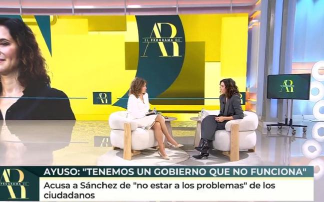 Ana Rosa Quintana, entrevistando (una vez más) a Isabel Díaz Ayuso.