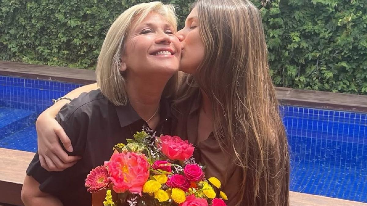 Julia Otero con su hija, Candela, el día del cumpleaños de la periodista.