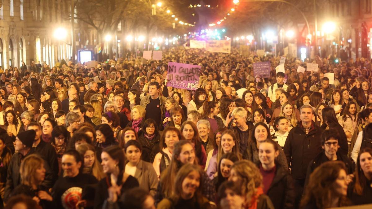 Manifestación feminista el 8M en Bilbao
